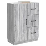 vidaXL Buffet Sonoma gris 66 x 34 5 x 87 cm Bois d'ingénierie