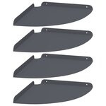 vidaXL Étagère flottante avec étagère 4 Pièces Anthracite 30 x 30 x 2 cm