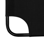 Vidaxl chaise longue pliable 2 pcs avec repose-pied acier noir