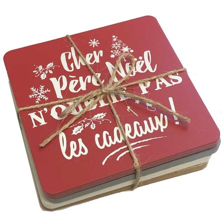 Set de 4 sous verres noël