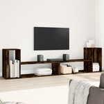 vidaXL Meubles TV 2 Pièces chêne fumé 100x30x50 cm bois d'ingénierie