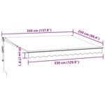 vidaXL Auvent rétractable automatique marron 350x250 cm