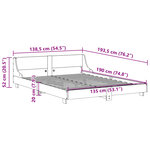 vidaXL Cadre de lit sans matelas blanc 135x190 cm bois de pin massif