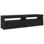 vidaXL Meuble TV 2 Pièces Noir 75 x 35 x 40 cm Bois d'ingénierie