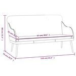 vidaXL Banc Cappuccino 110x76x80 cm Similicuir