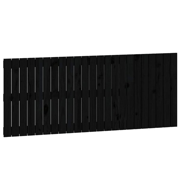 vidaXL Tête de lit murale Noir 147x3x60 cm Bois massif de pin