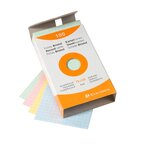 Étui de 100 fiches bristol quadrillé 5x5 non perforé 75x125mm Assorties EXACOMPTA