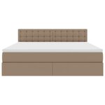 vidaXL Lit avec rangement et matelas Cappuccino 180 x 200 cm