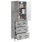 vidaXL Ensemble de Meubles 2 Pièces Gris béton 66 x 34 5 x 90 cm