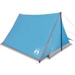 vidaXL Tente de camping 2 personnes bleu imperméable