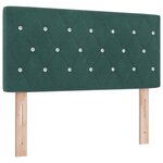 vidaXL Lit Box Spring avec Matelas & LED Vert Foncé 120x190 cm Velours