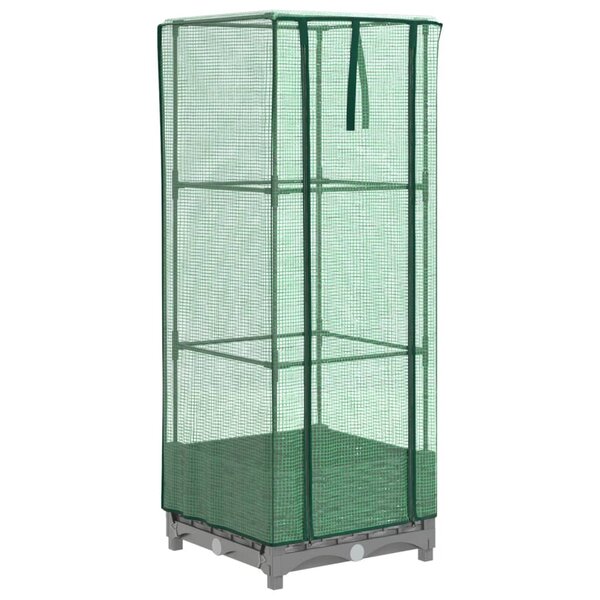 vidaXL Jardinière surélevée avec housse aspect rotin 40x40x123 cm