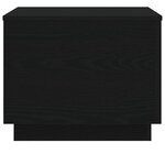 vidaXL Table basse avec lumières LED chêne noir 50x50x40 cm