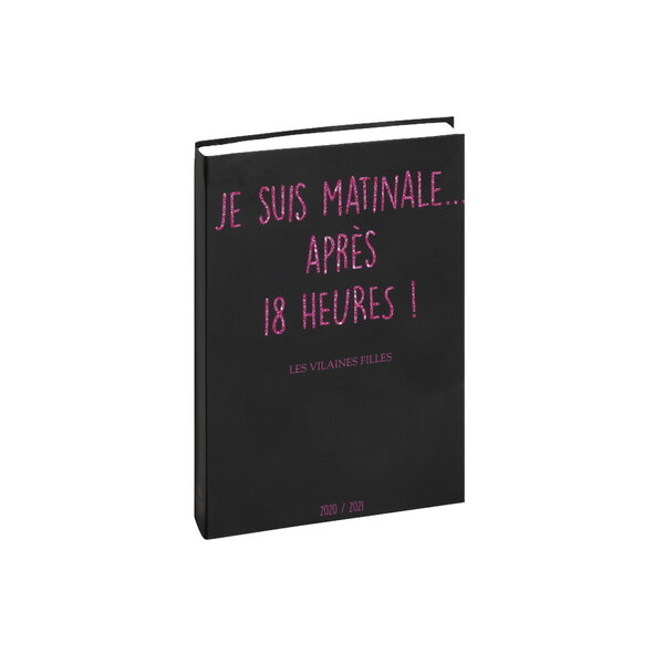 Agenda Scolaire 2020-2021 Multilingue 17x12cm - Les Vilaines Filles Noir