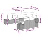vidaXL Ensemble de canapés de jardin 9 Pièces Beige  blanc