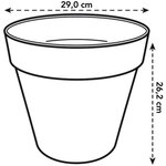 2 pots de fleur rond Loft Urban - 19 L Ø 28 5 x hauteur 26 cm - Noir