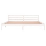 vidaXL Cadre de lit Bois massif de pin 200x200 cm Blanc