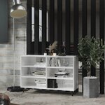vidaXL Buffet blanc brillant 103 5x35x70 cm bois d'ingénierie