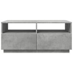 vidaXL Table basse avec lumières LED gris béton 90x49x40 cm