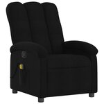 vidaXL Fauteuil de massage inclinable Noir Tissu