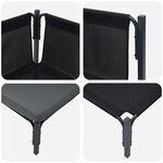 vidaXL Mobilier de jardin avec coussin avec oreiller Anthracite Acier