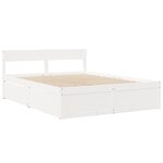vidaXL Cadre de lit sans matelas blanc 160x200 cm bois de pin massif