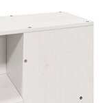 vidaXL Lit bibliothèque sans matelas blanc 135x190 cm bois pin massif