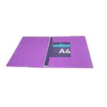 Chemises À Élastiques Carte Lustrée 3 Rabats Monobloc - Violet - X 50 - Exacompta