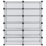 vidaXL Étagère à chaussures Transparent 94 5x36 5x106 cm PP