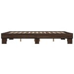 vidaXL Cadre de lit sans matelas chêne marron 150x200 cm