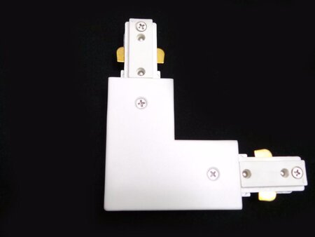 Connecteur led pour rail monophasé angle 90° blanc - blanc - silamp