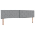 vidaXL Lit à Ressorts avec matelas Gris clair 200 x 200 cm tissu