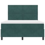 vidaXL Lit à ressorts avec matelas Vert foncé 140 x 200 cm tissu