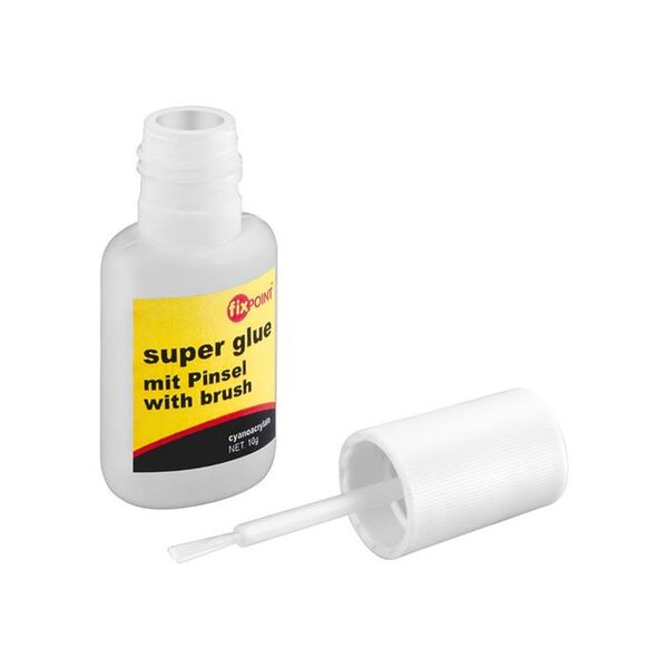Flacon Super glue Cyanoacrylate 10g avec pinceau GOOBAY