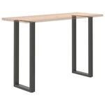 vidaXL Pieds de table de bar en U 2 pièces Anthracite 40 x (110-111) cm Acier