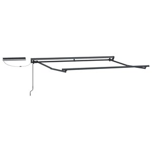 vidaXL Cadre de store rétractable électrique Anthracite 3 x 2 m Acier