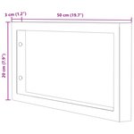 vidaXL Supports d'étagères pour lavabo 2 Pièces blanc rectangulaire acier