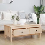vidaXL Table basse 100x50x40 cm Bois massif de pin