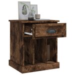 vidaXL Table de chevet chêne fumé 43x36x50 cm