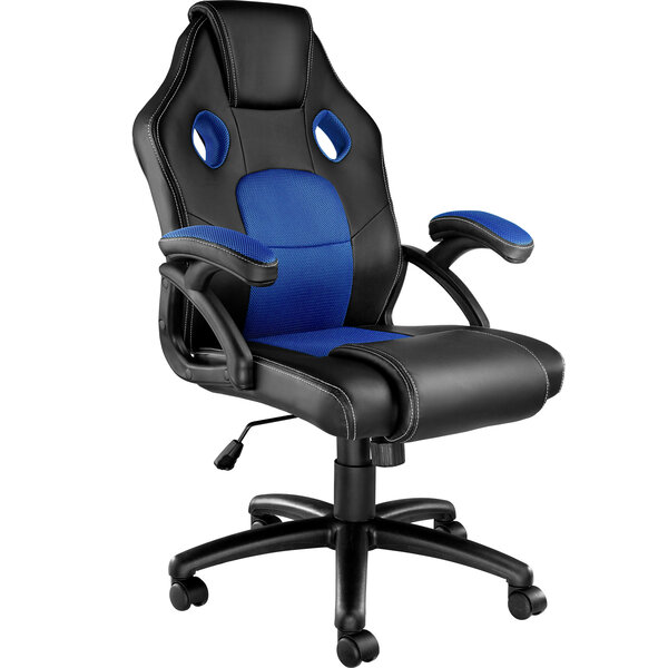 Tectake Chaise gamer MIKE - noir/bleu