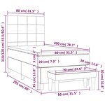 vidaXL Sommier à lattes de lit et matelas Vert foncé 80x200 cm Velours