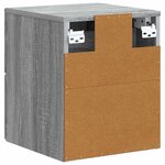 vidaXL Cabinet de chevet mural 2 Pièces Sonoma gris 33 x 34 5 x 40 cm