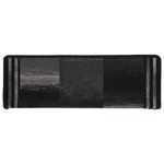 vidaXL Tapis d'escalier autoadhésifs 10 Pièces 65x21x4 cm Noir et gris