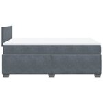 vidaXL Sommier à lattes de lit et matelas gris foncé 120x190cm velours