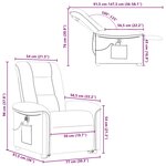 vidaXL Fauteuil inclinable de massage électrique Vert foncé Tissu