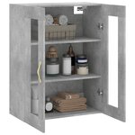 vidaXL Armoire murale gris béton 69 5x34x90 cm