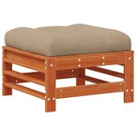 vidaXL Ensemble de salon de jardin 6 Pièces Brun cire Bois de pin massif