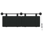 vidaXL Tête de lit suspendue Avec lumière LED Noir Tissu