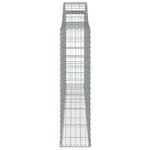 vidaXL Paniers à gabions arqués 5 Pièces 300x30x120/140 cm fer galvanisé