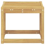 vidaXL Banc de Jardin Blanc 43 x 43 x 37 cm Bois d'Acacia Massif